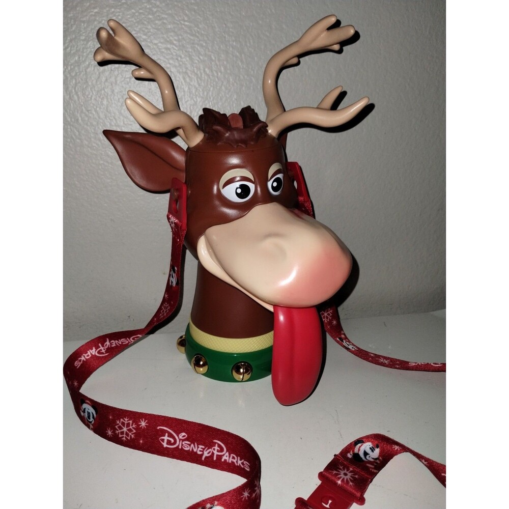 Disney Parks Christmas Parade Reindeer Sipper Cup W/Jingle Bells 2022 EUC
